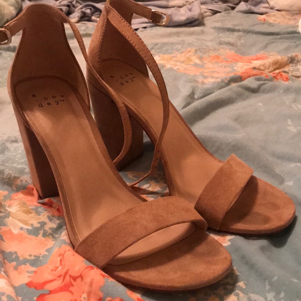 Taupe sandal heels